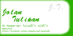 jolan tulipan business card